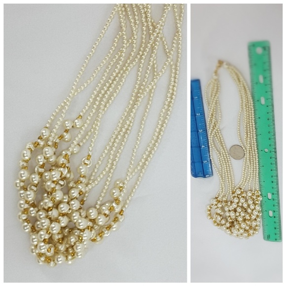 Faux Pearls and More Pearls with Goldtone Accents - Picture 4 of 8